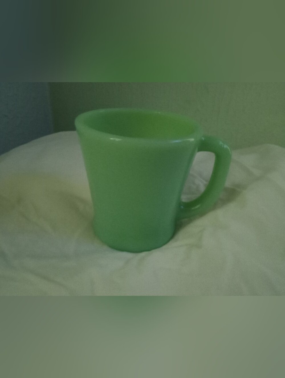 Vintage Fire King Jadeite Glass Coffee Mug Cup